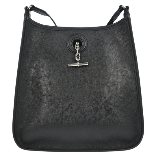 Hermes Black Epsom Vespa PM Shoulder Bag