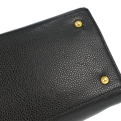 Chanel 2000-2002 Black Caviar Skin Handbag