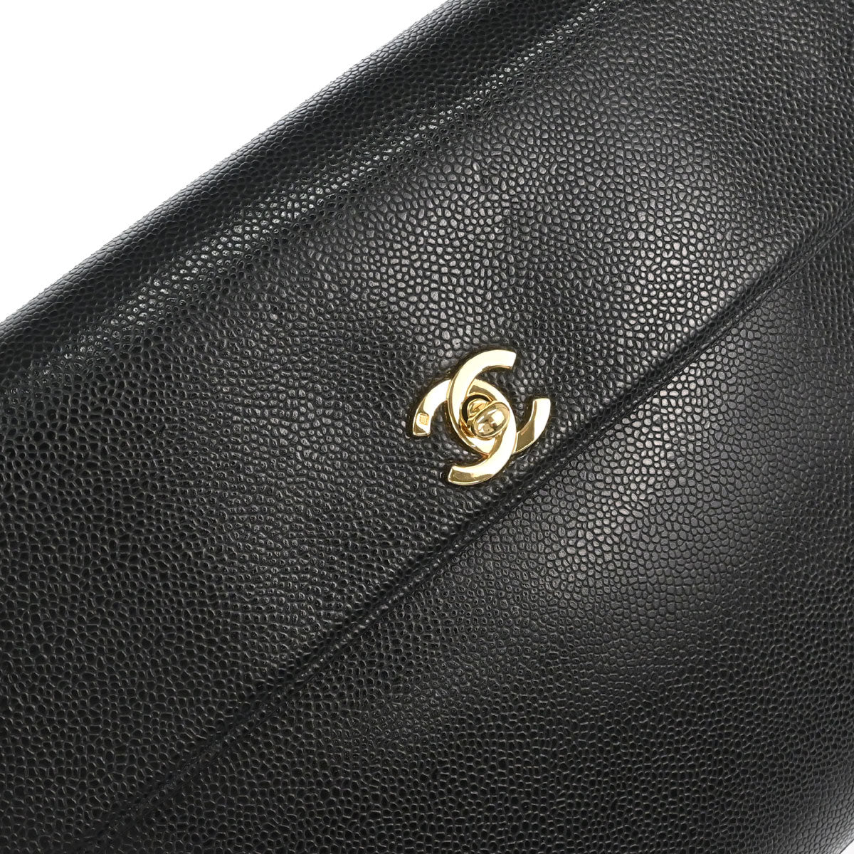 Chanel 2000-2002 Black Caviar Skin Handbag