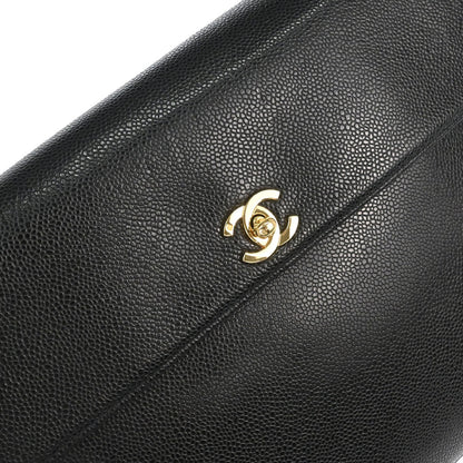 Chanel 2000-2002 Black Caviar Skin Handbag