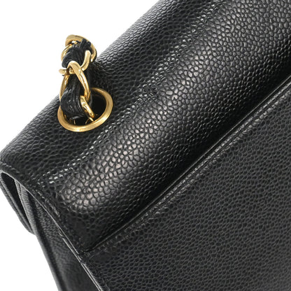 Chanel 2000-2002 Black Caviar Skin Handbag