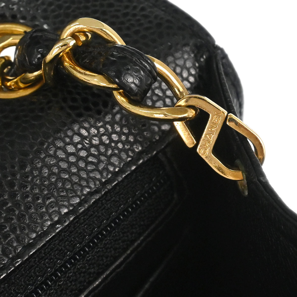 Chanel 2000-2002 Black Caviar Skin Handbag