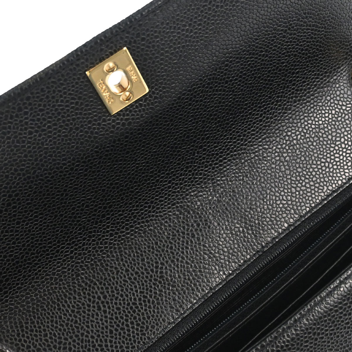 Chanel 2000-2002 Black Caviar Skin Handbag