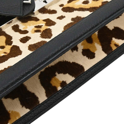 Christian Dior Beige Pony Hair Leopard Print Handbag