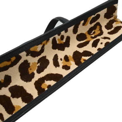 Christian Dior Beige Pony Hair Leopard Print Handbag
