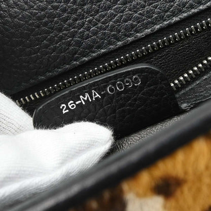 Christian Dior Beige Pony Hair Leopard Print Handbag