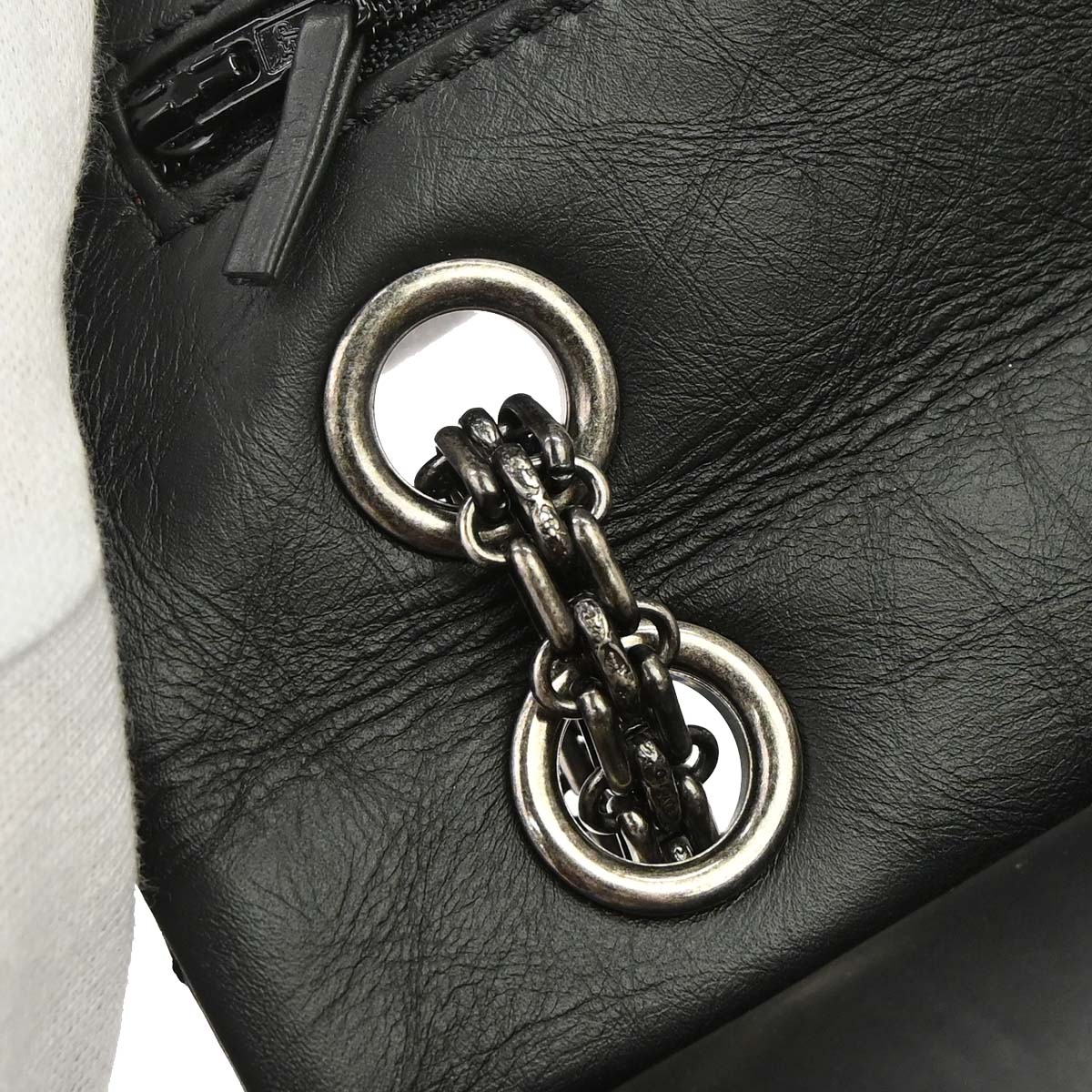 Chanel Black Calfskin 2.55 Classic Double Flap Shoulder Bag