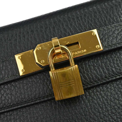 Hermes Black Ardennes Kelly 28 Sellier 2way Shoulder Handbag