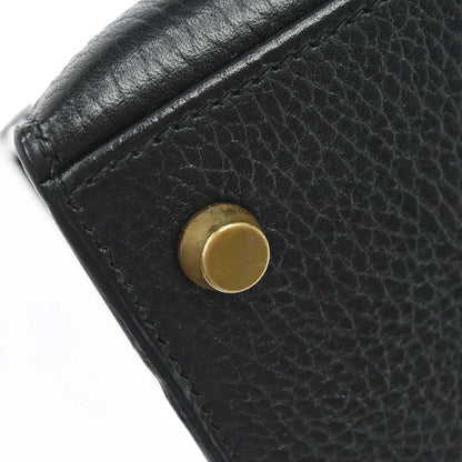 Hermes Black Ardennes Kelly 28 Sellier 2way Shoulder Handbag