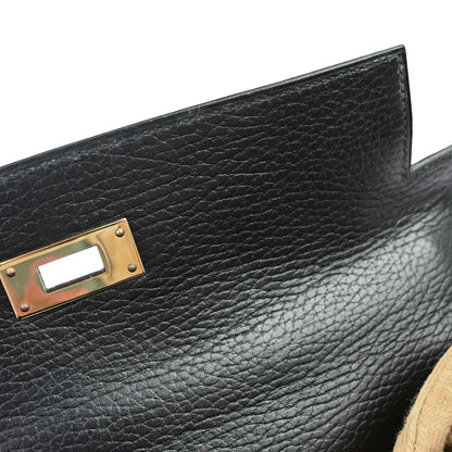 Hermes Black Ardennes Kelly 28 Sellier 2way Shoulder Handbag