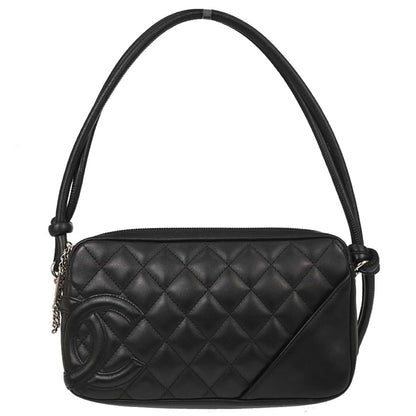 Chanel 2005-2006 Black Calfskin Cambon Ligne Handbag