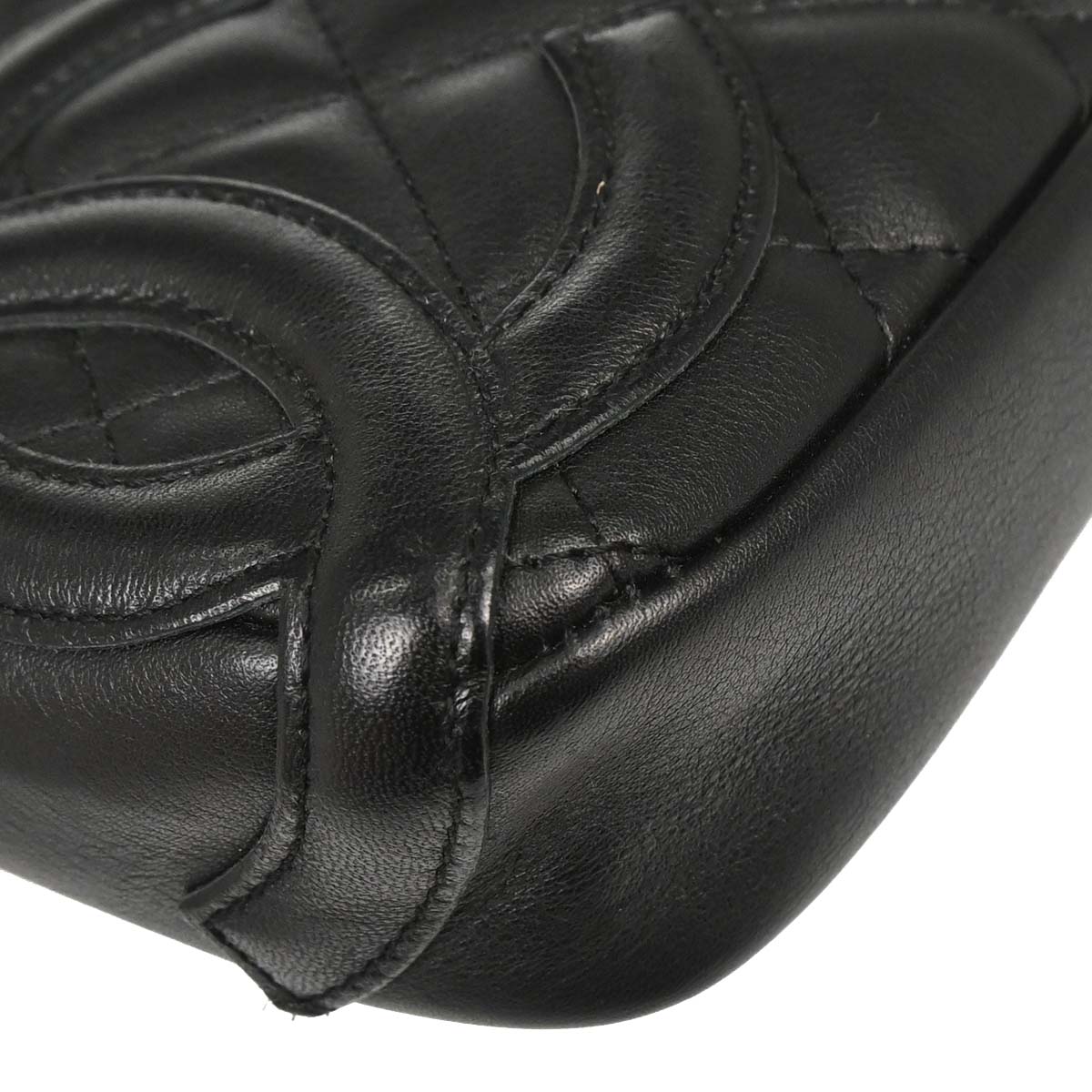 Chanel 2005-2006 Black Calfskin Cambon Ligne Handbag