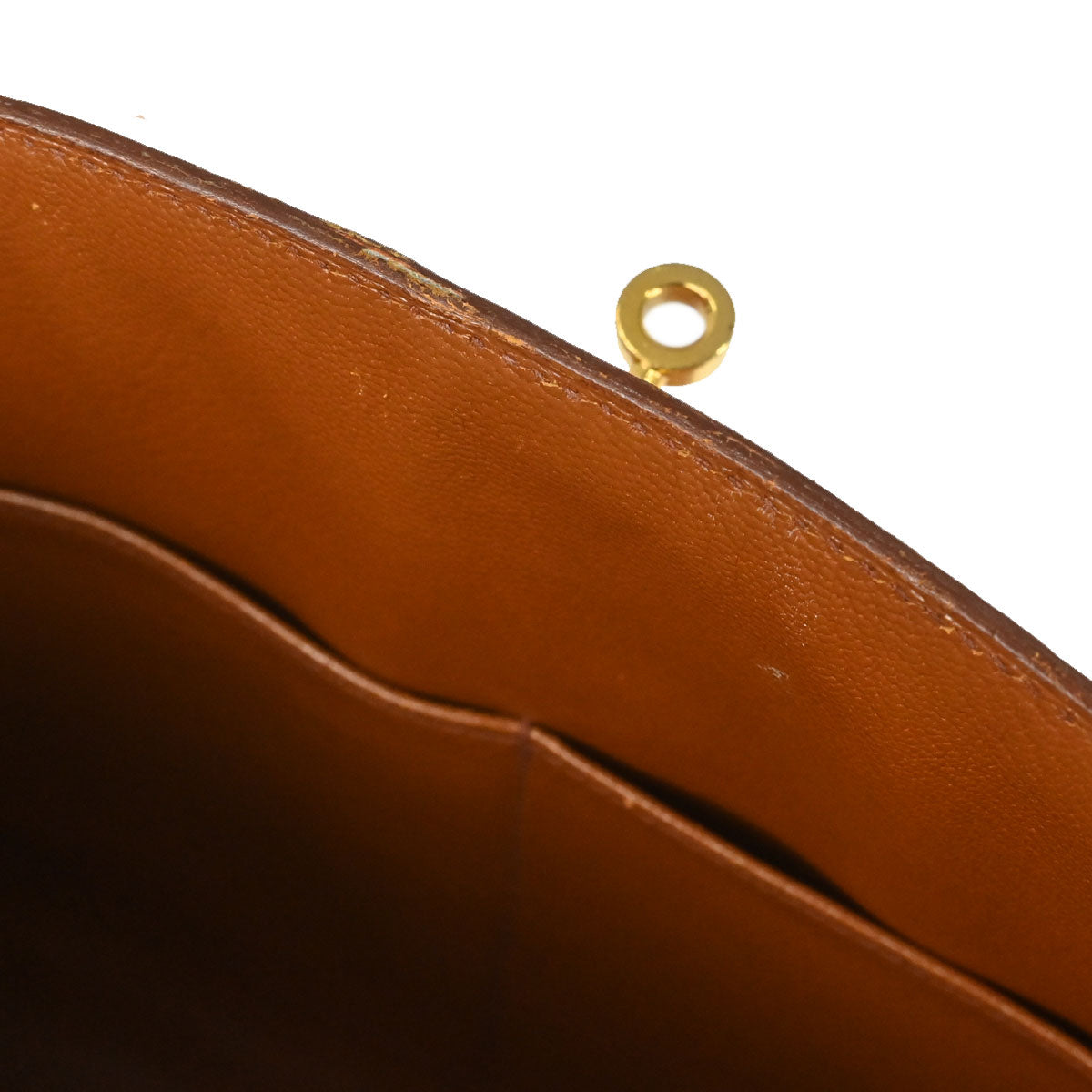 Hermes * Chestnut Ostrich Kelly 32 Sellier 2way Shoulder Handbag
