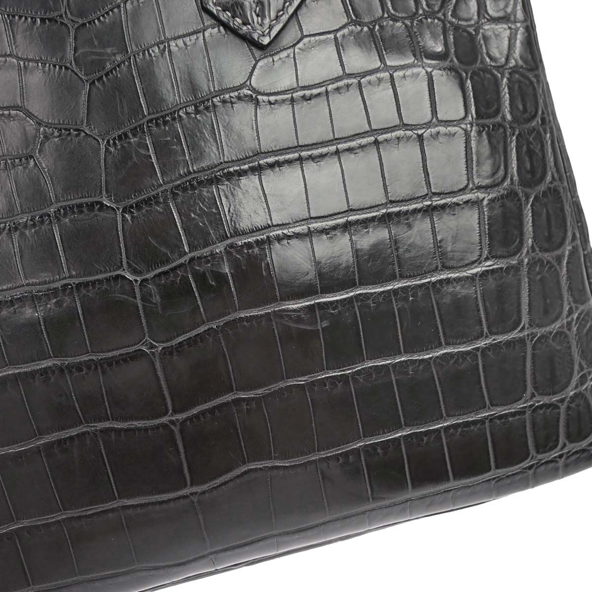 Hermes * Graphite Matt Niloticus Birkin 30 Handbag