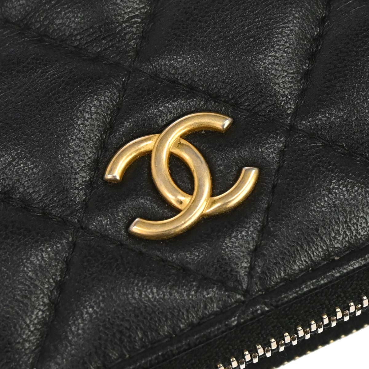 Chanel Black Lambskin Double Zip Chain WOC Shoulder Bag – AMORE