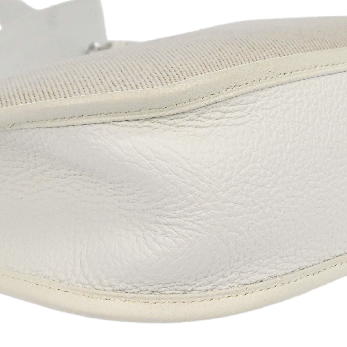 Hermes White Taurillon Clemence Evelyne 1 29 PM Shoulder Bag