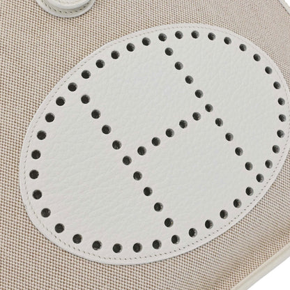 Hermes White Taurillon Clemence Evelyne 1 29 PM Shoulder Bag