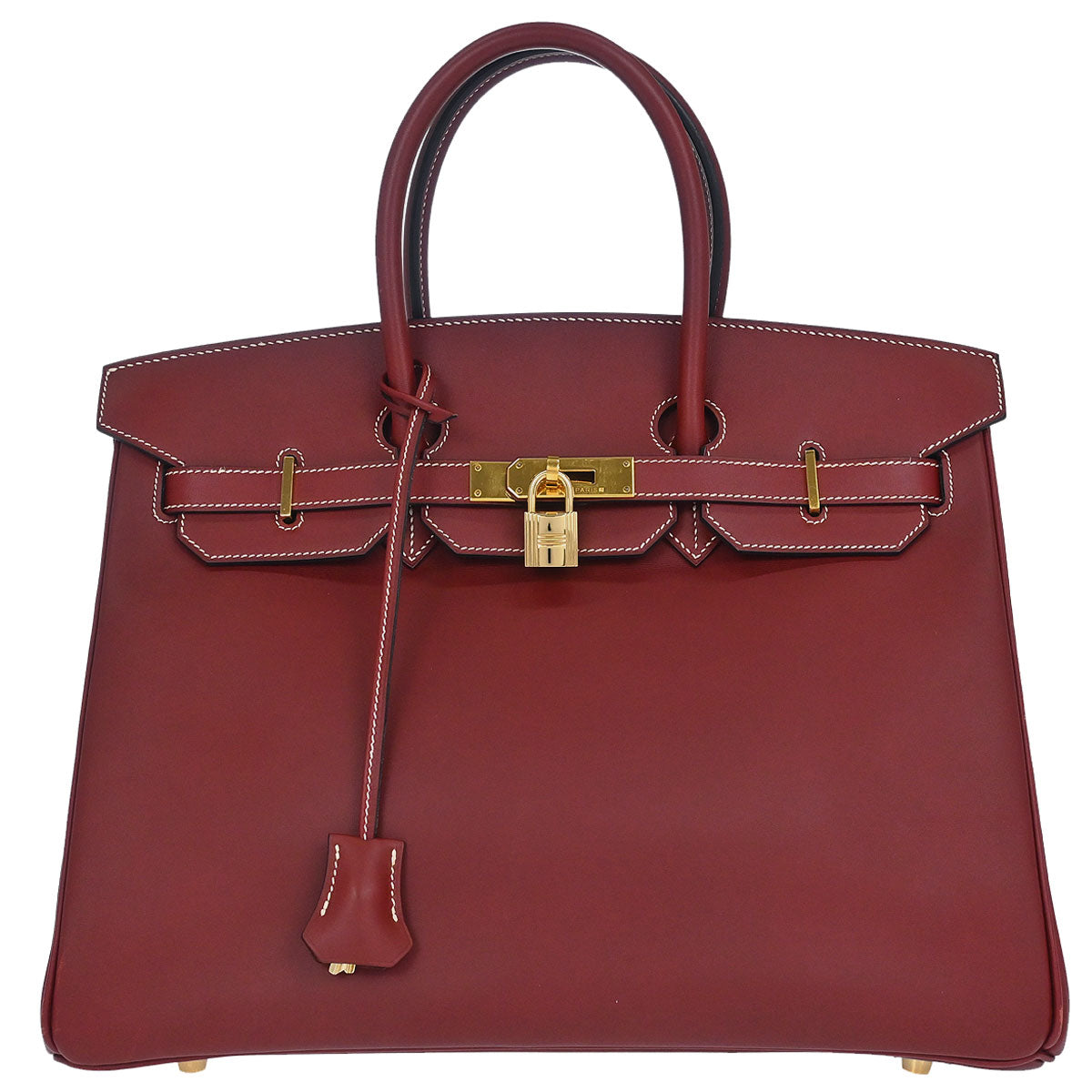 Hermes Rouge H Chamonix Birkin 35 Handbag