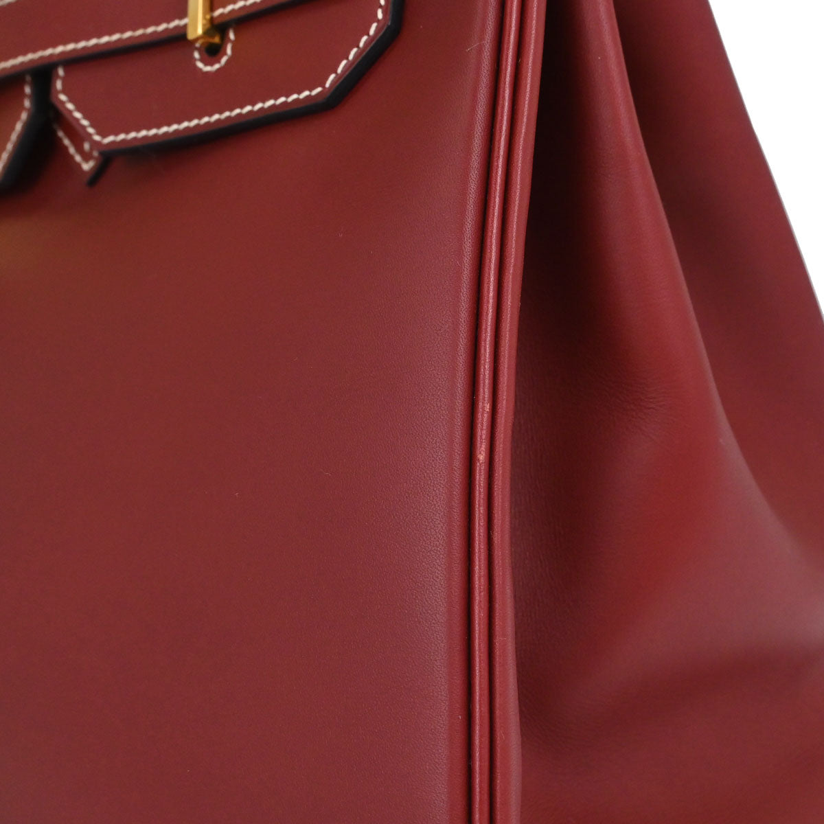 Hermes Rouge H Chamonix Birkin 35 Handbag