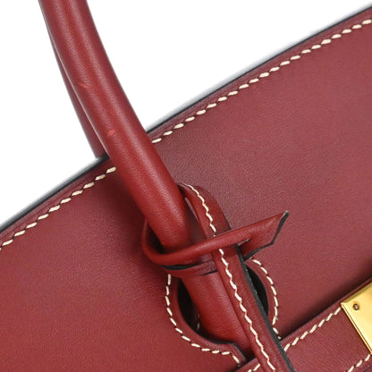 Hermes Rouge H Chamonix Birkin 35 Handbag