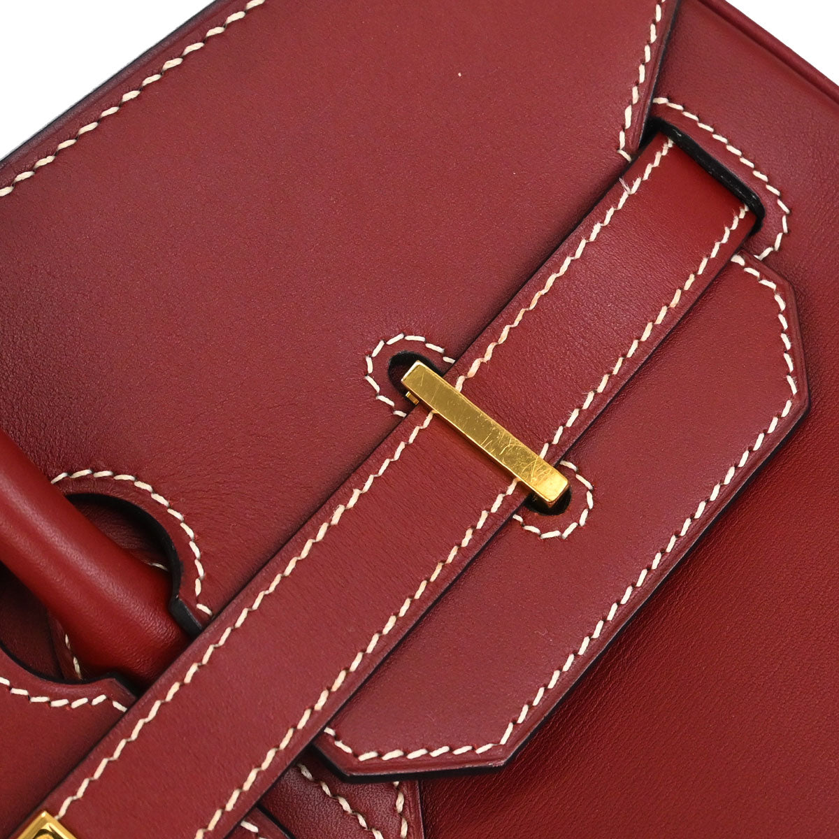 Hermes Rouge H Chamonix Birkin 35 Handbag