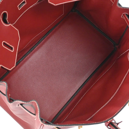 Hermes Rouge H Chamonix Birkin 35 Handbag