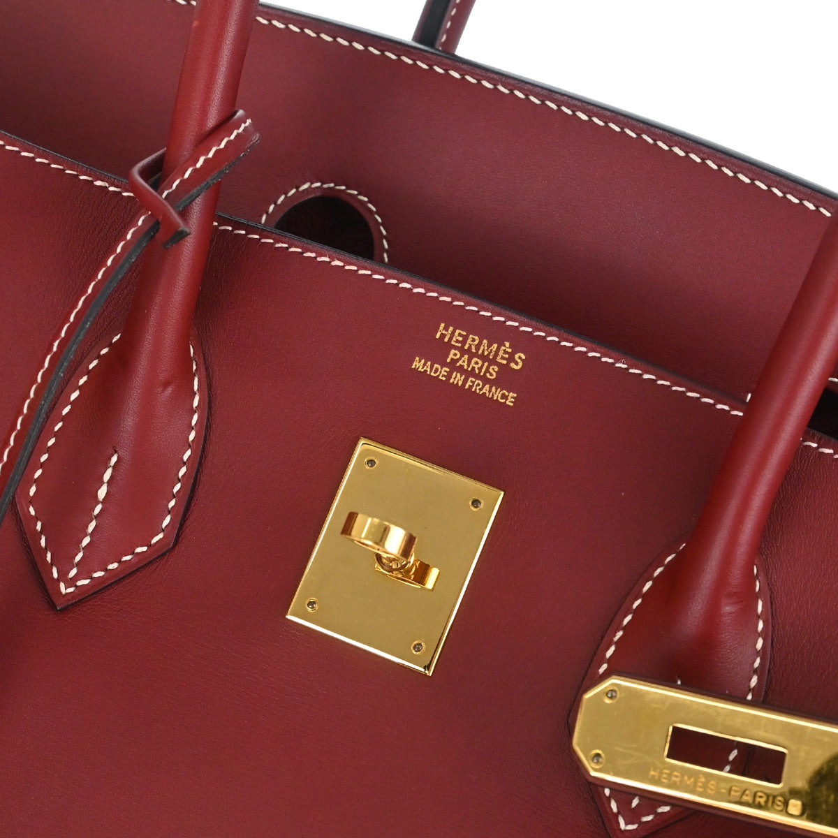 Hermes Rouge H Chamonix Birkin 35 Handbag