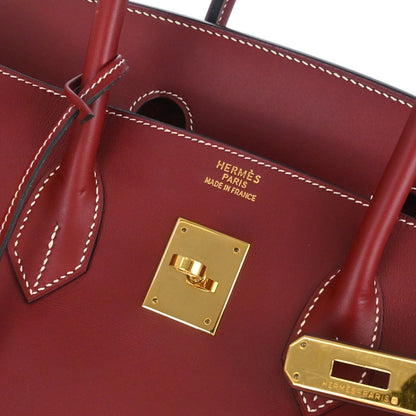 Hermes Rouge H Chamonix Birkin 35 Handbag
