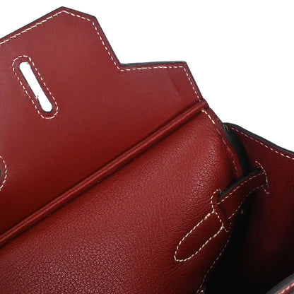 Hermes Rouge H Chamonix Birkin 35 Handbag