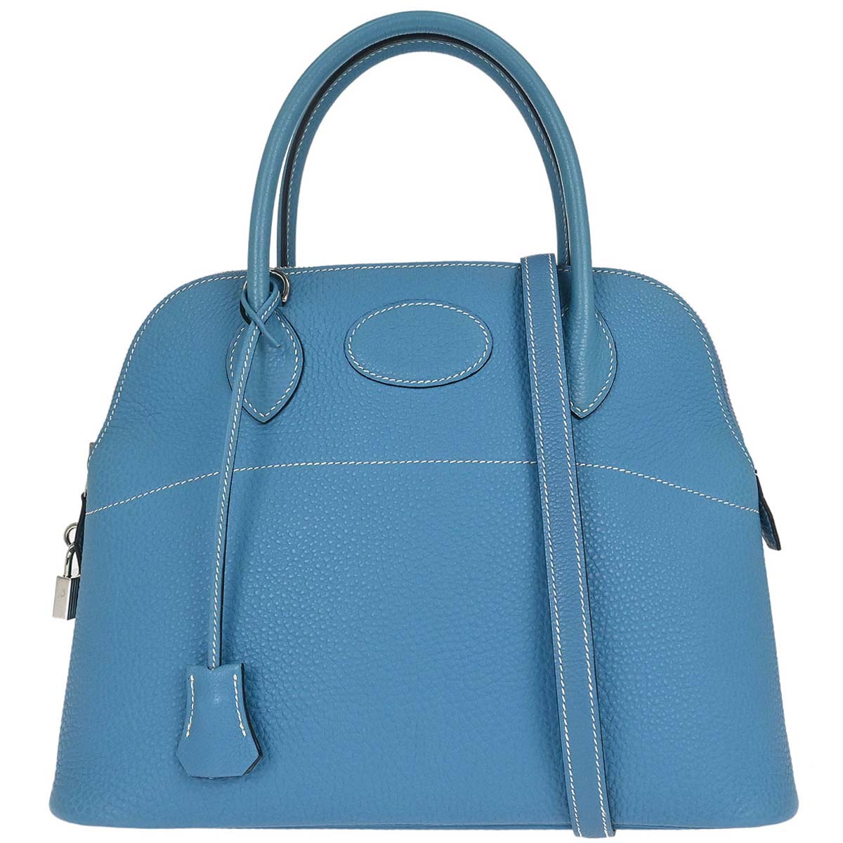 Hermes Blue Jean Taurillon Clemence Bolide 31 2way Shoulder Handbag
