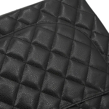 Chanel Black Caviar Skin Maxi Classic Double Flap Shoulder Bag