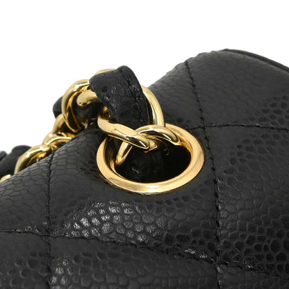 Chanel Black Caviar Skin Maxi Classic Double Flap Shoulder Bag