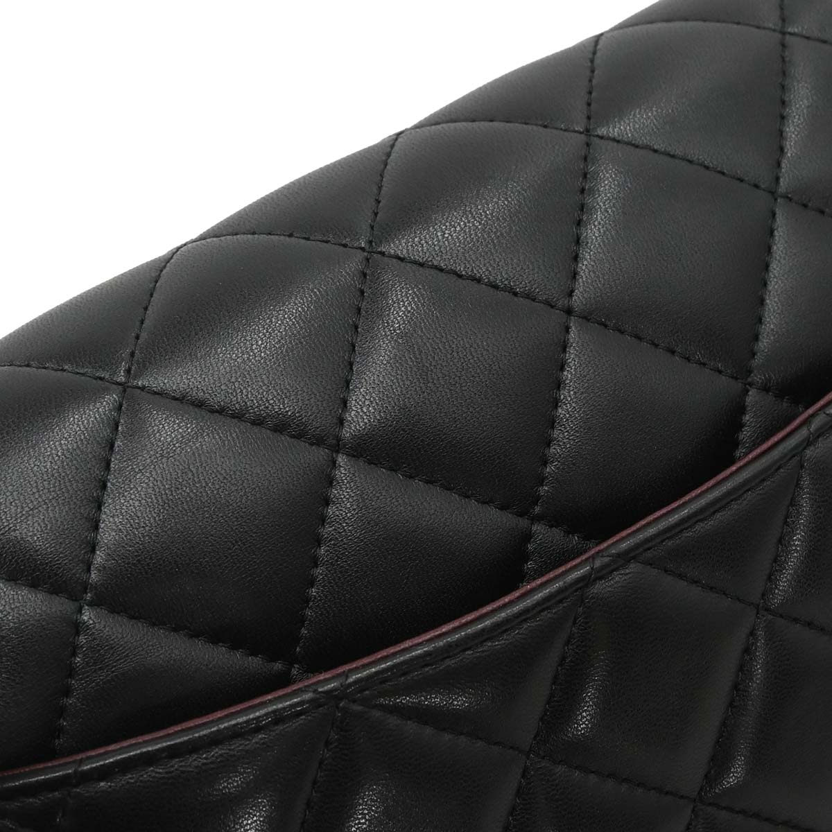 Chanel Black Lambskin Jumbo Classic Double Flap Shoulder Bag