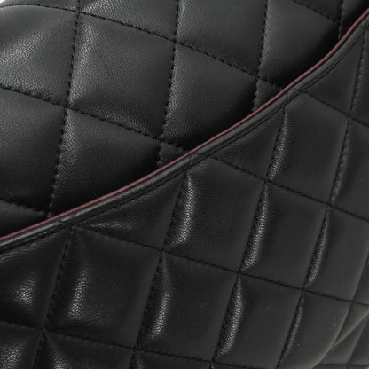 Chanel Black Lambskin Jumbo Classic Double Flap Shoulder Bag