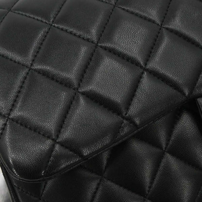 Chanel Black Lambskin Jumbo Classic Double Flap Shoulder Bag