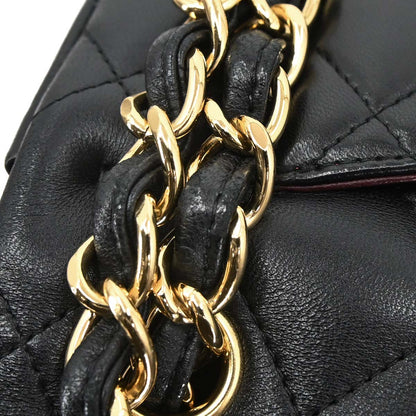 Chanel Black Lambskin Jumbo Classic Double Flap Shoulder Bag