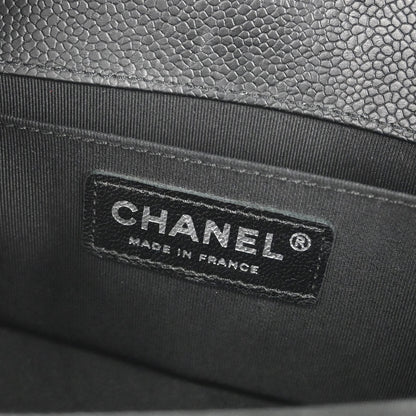 Boy Chanel Black Caviar Skin Chevron Small Chain Shoulder Bag