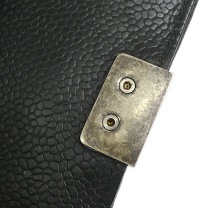 Boy Chanel Black Caviar Skin Chevron Small Chain Shoulder Bag