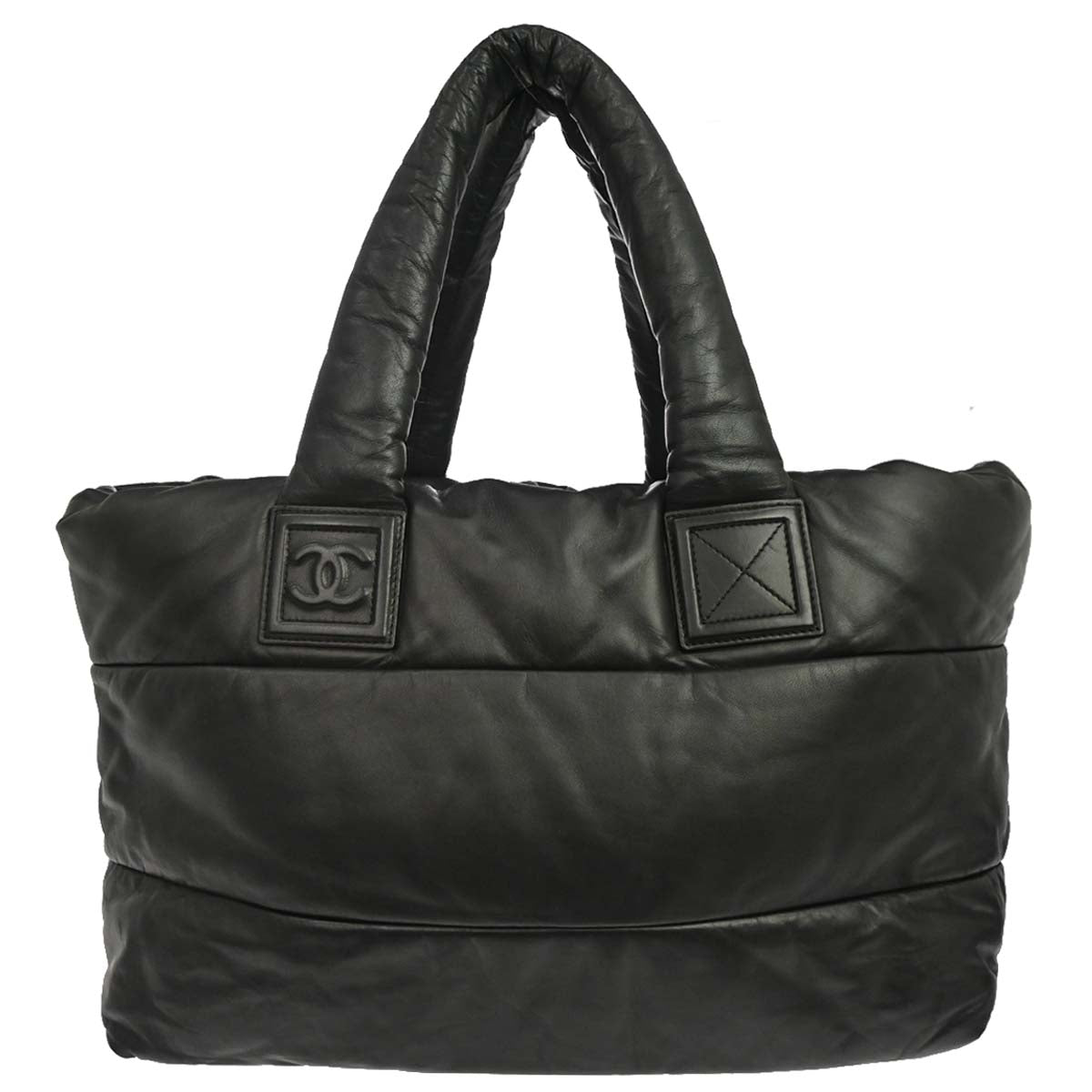 Chanel Black Lambskin Coco Cocoon Tote Handbag