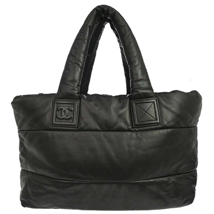 Chanel Black Lambskin Coco Cocoon Tote Handbag