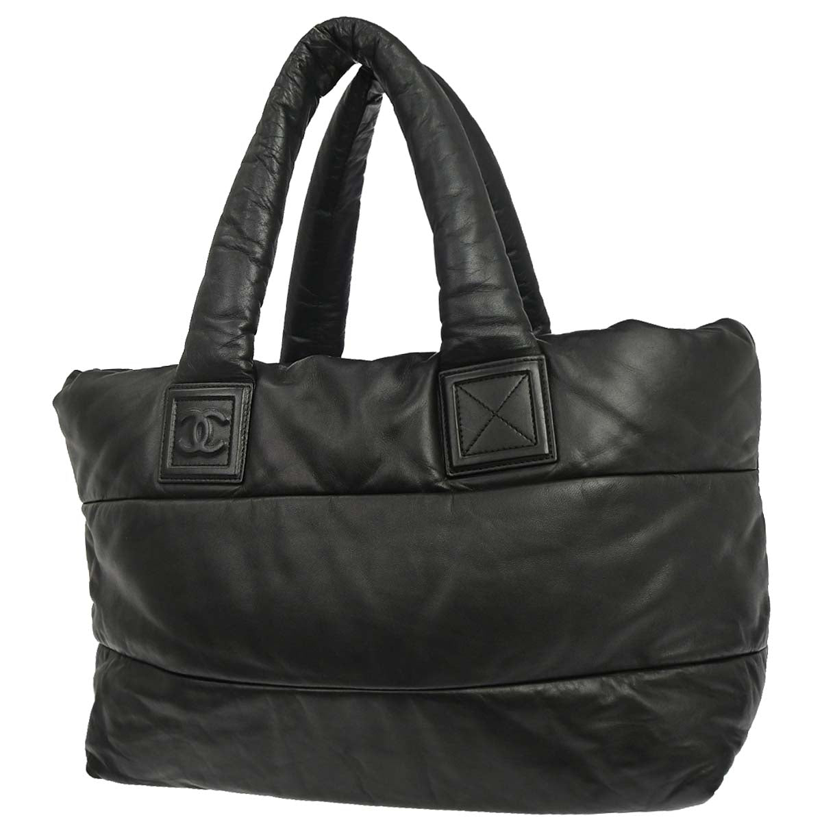 Chanel Black Lambskin Coco Cocoon Tote Handbag