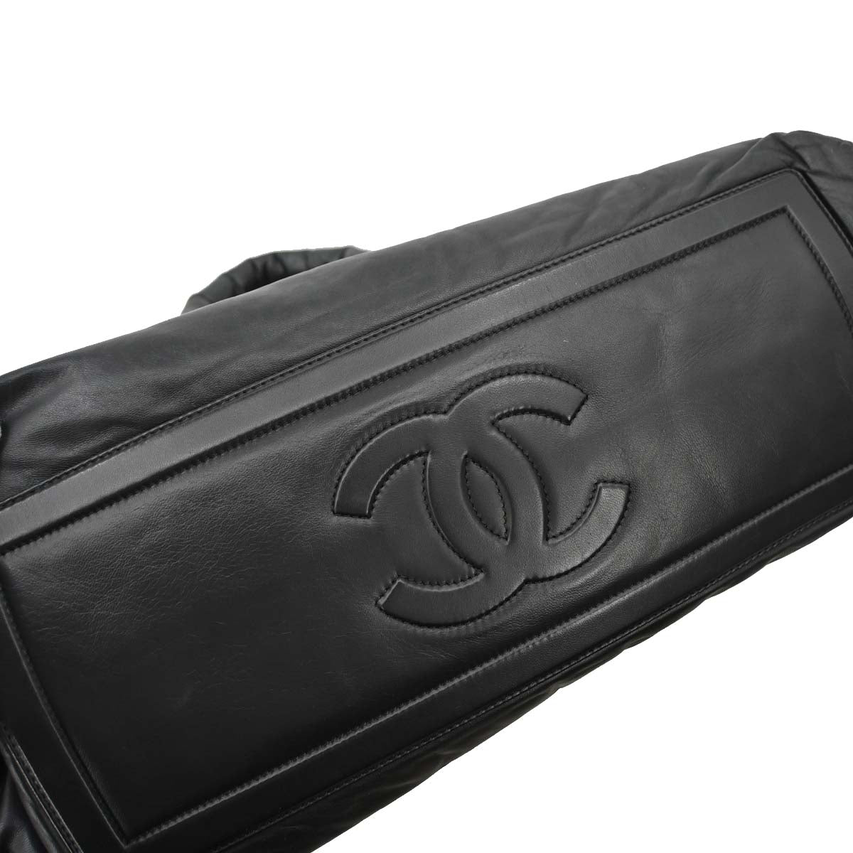 Chanel Black Lambskin Coco Cocoon Tote Handbag