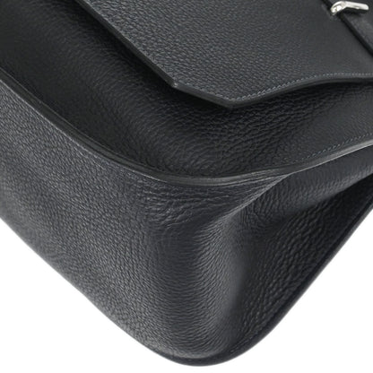 Hermes Blue Indigo Taurillon Clemence Jypsiere 37 Shoulder Bag