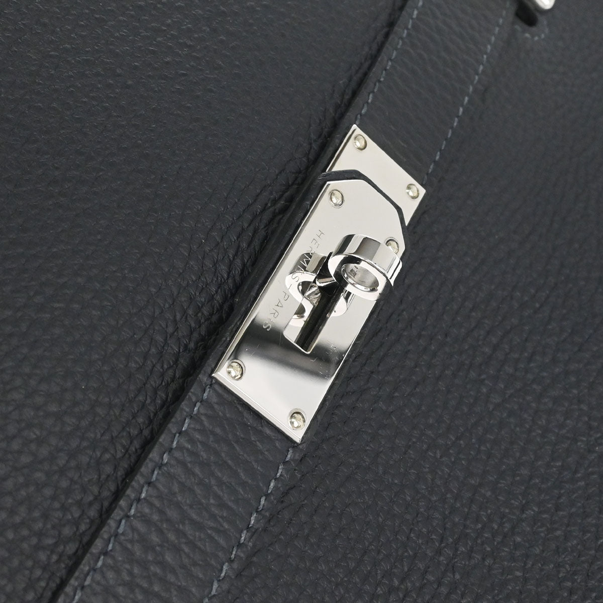 Hermes Blue Indigo Taurillon Clemence Jypsiere 37 Shoulder Bag