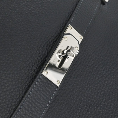 Hermes Blue Indigo Taurillon Clemence Jypsiere 37 Shoulder Bag