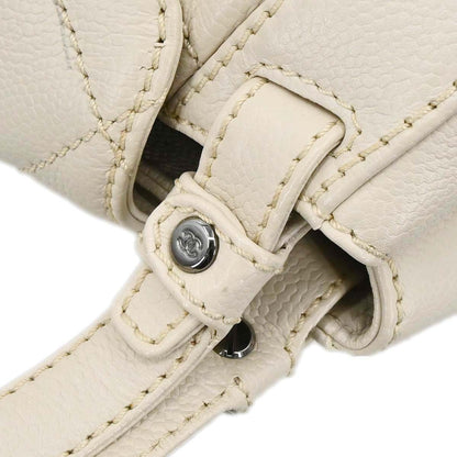 Chanel Ivory Caviar Skin Mademoiselle Lock Handbag