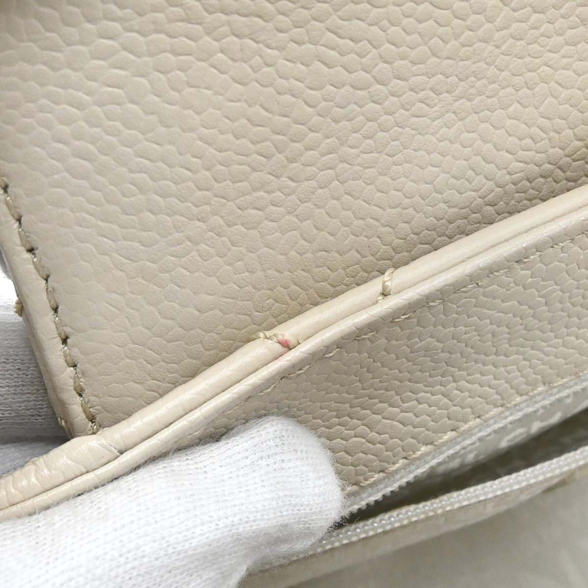 Chanel Ivory Caviar Skin Mademoiselle Lock Handbag