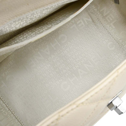 Chanel Ivory Caviar Skin Mademoiselle Lock Handbag