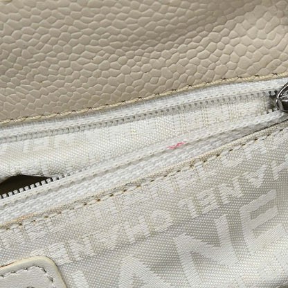 Chanel Ivory Caviar Skin Mademoiselle Lock Handbag