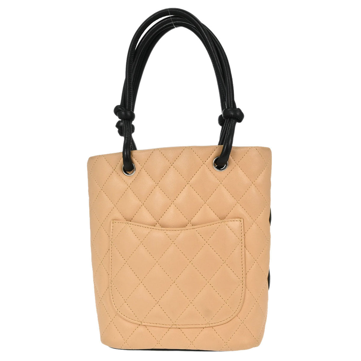 Chanel 2004-2005 Beige Calfskin Cambon Ligne Tote Handbag